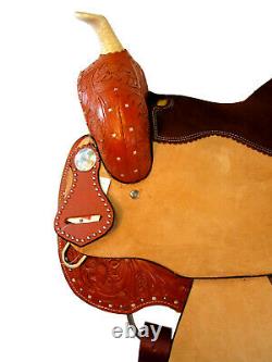 Used Rodeo Saddle Western Horse 15 16 Barrel Racing Pleasure Show Leather Tack