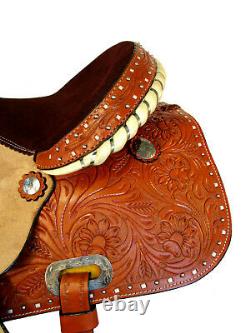 Used Rodeo Saddle Western Horse 15 16 Barrel Racing Pleasure Show Leather Tack