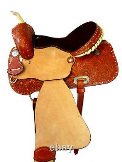 Used Rodeo Saddle Western Horse 15 16 Barrel Racing Pleasure Show Leather Tack