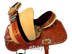 Used Rodeo Saddle Western Horse 15 16 Barrel Racing Pleasure Show Leather Tack