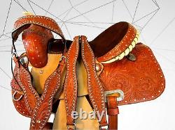 Used Rodeo Saddle Western Horse 15 16 Barrel Racing Pleasure Show Leather Tack