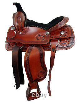 Used Rodeo Western Saddle 15 16 Pleasure Horse Floral Tooled Ranch Roping Roper