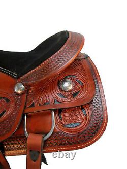 Used Rodeo Western Saddle 15 16 Pleasure Horse Floral Tooled Ranch Roping Roper