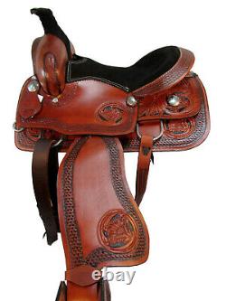 Used Rodeo Western Saddle 15 16 Pleasure Horse Floral Tooled Ranch Roping Roper