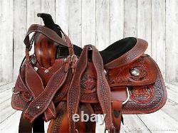 Used Rodeo Western Saddle 15 16 Pleasure Horse Floral Tooled Ranch Roping Roper