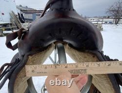 Used Simco 15.5 slick seat Western roping saddle US made