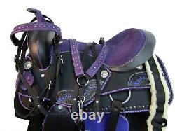 Used Synthetic Western Saddle 15 16 17 Pleasure Horse Trail Cowboy Leather Tack