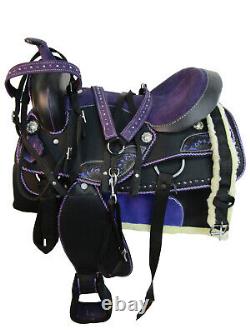 Used Synthetic Western Saddle 15 16 17 Pleasure Horse Trail Cowboy Leather Tack