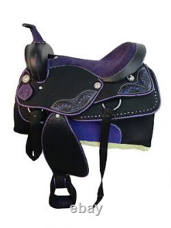 Used Synthetic Western Saddle 15 16 17 Pleasure Horse Trail Cowboy Leather Tack