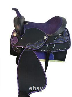 Used Synthetic Western Saddle 15 16 17 Pleasure Horse Trail Cowboy Leather Tack