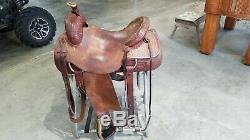 Used Tex Tan Western Roping Saddle 16 Seat in good condition