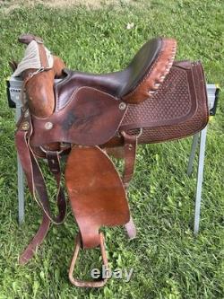 Used Three Bars Saddlery 16 Western Saddle For Roping Or Casual Riding