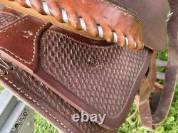 Used Three Bars Saddlery 16 Western Saddle For Roping Or Casual Riding