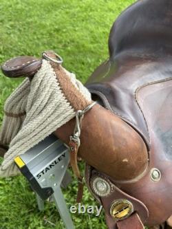 Used Three Bars Saddlery 16 Western Saddle For Roping Or Casual Riding