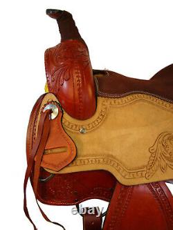 Used Trail Saddle Western Horse Pleasure 15 17 Floral Tooled Leather Tack Set