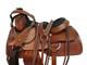 Used Trail Saddle Western Horse Pleasure Waffle Tooled Leather Tack Set 15 16 17
