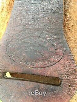 Used US made15 Western barrel saddle withbasket stamped leather good condition
