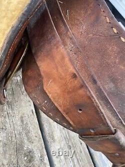 Used/Vintage 15 TexTan tooled/buckstitched Western show saddle withsilver