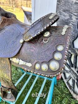 Used Vintage J Bar J Concho Western Show Trail Saddle Horse Cowboy Tack