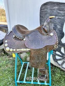 Used Vintage J Bar J Concho Western Show Trail Saddle Horse Cowboy Tack