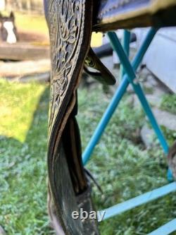 Used Vintage J Bar J Concho Western Show Trail Saddle Horse Cowboy Tack