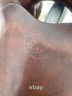 Used/Vintage JC Higgins 15 slick seat Western saddle
