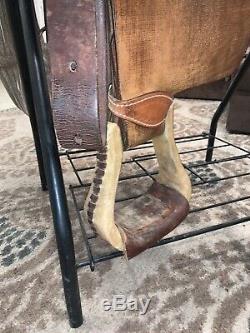 Used Western 17 Circle Y Ranch Cutter Cutting Saddle