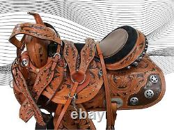 Used Western Barrel Saddle Gator Show Pleasure Trail Horse Tack Set 15 16 17