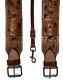 Used Western Leather Horse Girth Rear Cinch Flank Billet Floral Saddle Harness