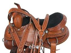 Used Western Saddle 15 16 17 18 Barrel Racing Horse Pleasure Trail Leather Tack