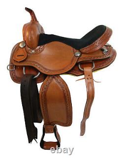 Used Western Saddle 15 16 17 18 Barrel Racing Horse Pleasure Trail Leather Tack