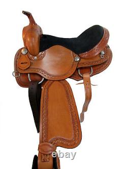 Used Western Saddle 15 16 17 18 Barrel Racing Horse Pleasure Trail Leather Tack