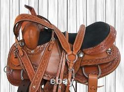 Used Western Saddle 15 16 17 18 Barrel Racing Horse Pleasure Trail Leather Tack