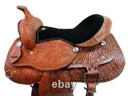 Used Western Saddle 15 16 17 18 Barrel Racing Pleasure Trail Horse Leather Tack