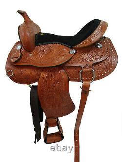 Used Western Saddle 15 16 17 18 Barrel Racing Pleasure Trail Horse Leather Tack