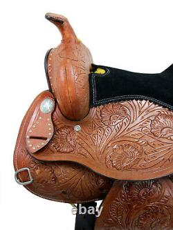 Used Western Saddle 15 16 17 18 Barrel Racing Pleasure Trail Horse Leather Tack