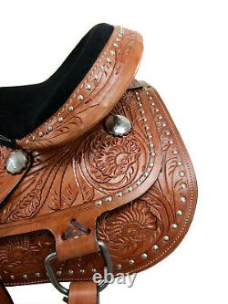 Used Western Saddle 15 16 17 18 Barrel Racing Pleasure Trail Horse Leather Tack