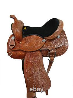 Used Western Saddle 15 16 17 18 Barrel Racing Pleasure Trail Horse Leather Tack