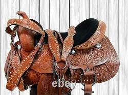 Used Western Saddle 15 16 17 18 Barrel Racing Pleasure Trail Horse Leather Tack