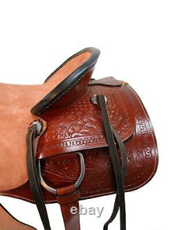 Used Western Saddle 15 16 17 18 Pleasure Horse Roping Ranch Tooled Leather Tack
