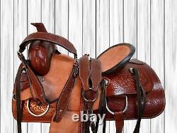 Used Western Saddle 15 16 17 18 Pleasure Horse Roping Ranch Tooled Leather Tack