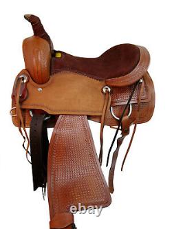 Used Western Saddle 15 16 17 18 Roping Horse Ranch Pleasure Tooled Leather Tack