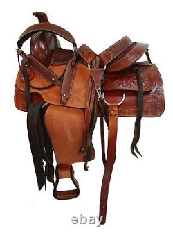 Used Western Saddle 15 16 17 18 Roping Roper Ranch Pleasure Horse Trail Tack Set