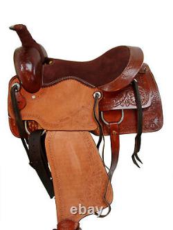 Used Western Saddle 15 16 17 18 Roping Roper Ranch Pleasure Horse Trail Tack Set