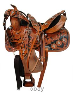 Used Western Saddle 15 16 17 Barrel Racing Pleasure Show Trail Leather Tack Set