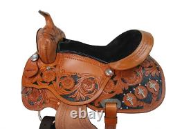 Used Western Saddle 15 16 17 Barrel Racing Pleasure Show Trail Leather Tack Set