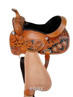 Used Western Saddle 15 16 17 Barrel Racing Pleasure Show Trail Leather Tack Set
