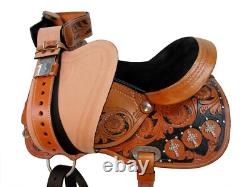 Used Western Saddle 15 16 17 Barrel Racing Pleasure Show Trail Leather Tack Set