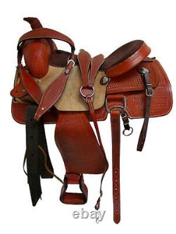 Used Western Saddle 16 17 Roping Pleasure Ranch Cowboy Trail Leather Horse Tack