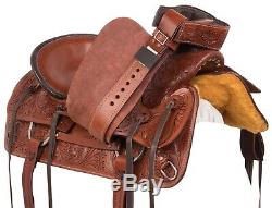 Used Western Saddle 16 17 in Pleasure Trail Ranch Work Roping Leather Horse Tack